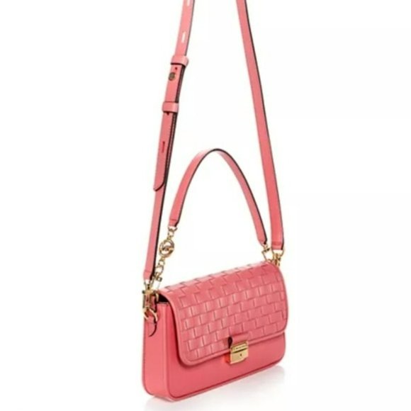 MICHAEL Michael Kors Bradshaw Small Leather Convertible Shoulder Bag -Berry - Picture 4 of 7